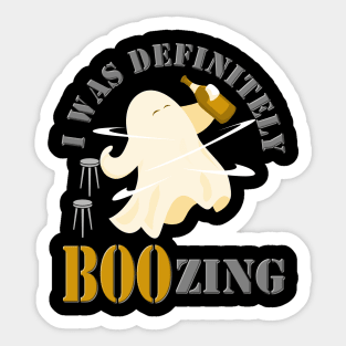 I Was Definitely Boozing, Ghost Drinking Beer, Halloween Gifts, Halloween Costume Gift, Spooky, Horror, Scary, Halloween, Ghost Halloween, Alcohol Ghost Sticker